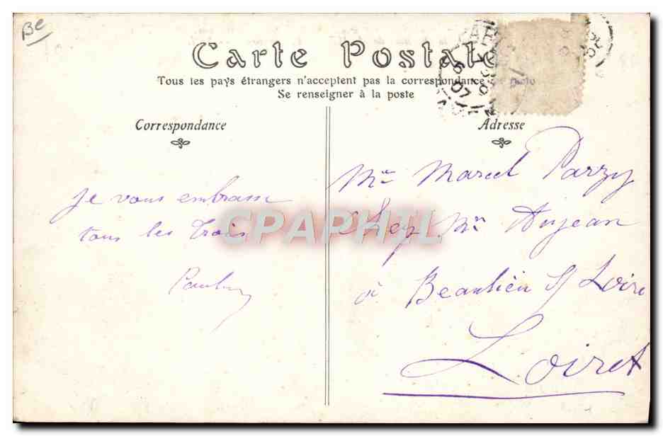 CPA Avion Aviation Dirigeable Zeppelin Patrie Lebaudy Julliot  — Rückseite