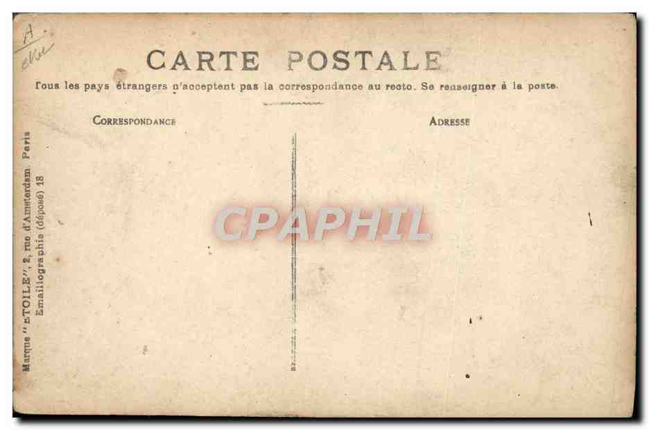 CPA Avion Aviation Dirigeable Zeppelin Ville de Paris Tour Eiffel — Rückseite