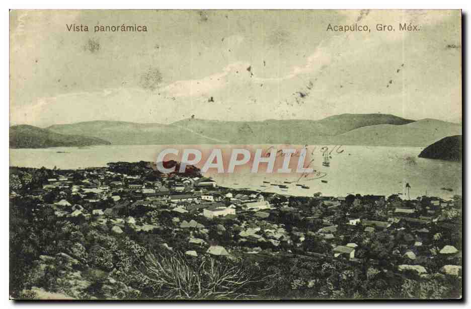 CPA Vista Panoramica Acapulco Gro Mexico
