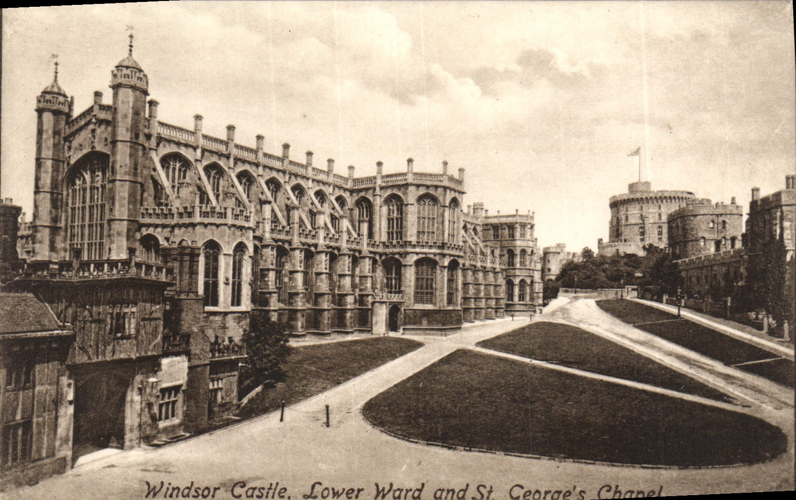 Windsor Castle, Lower Ward and St. George's Chapel — Frith's Series, No. 30385