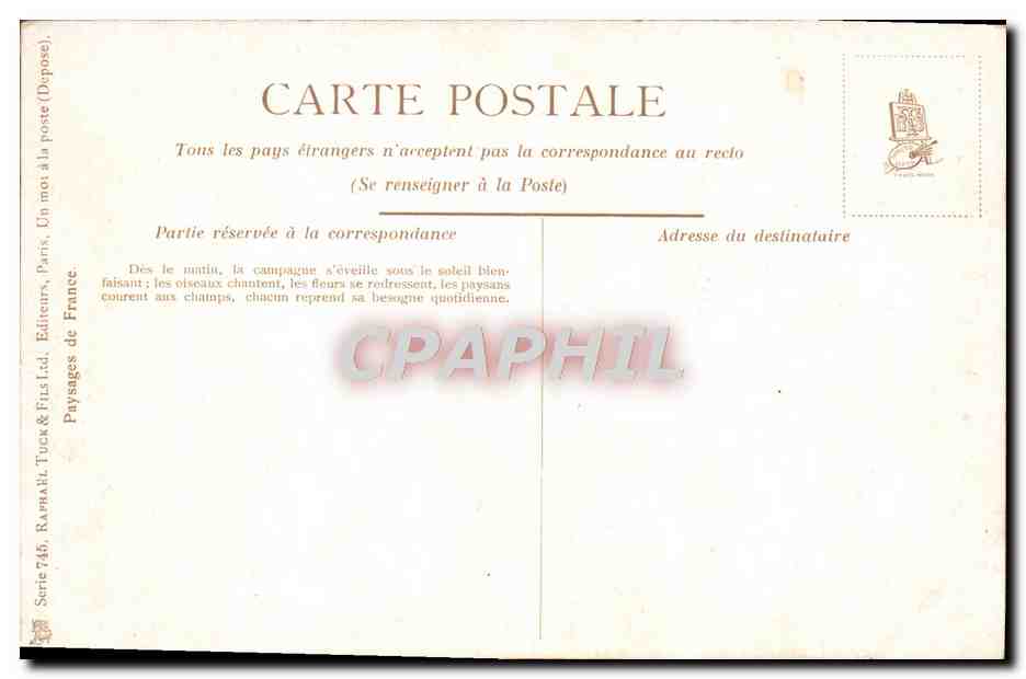 CPA Fantaisie Paysage de France — Verso
