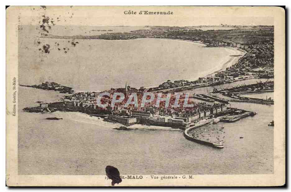 St-Malo - Côte d'Emeraude - Vue générale - G. M. - Édition G. M. St-Malo