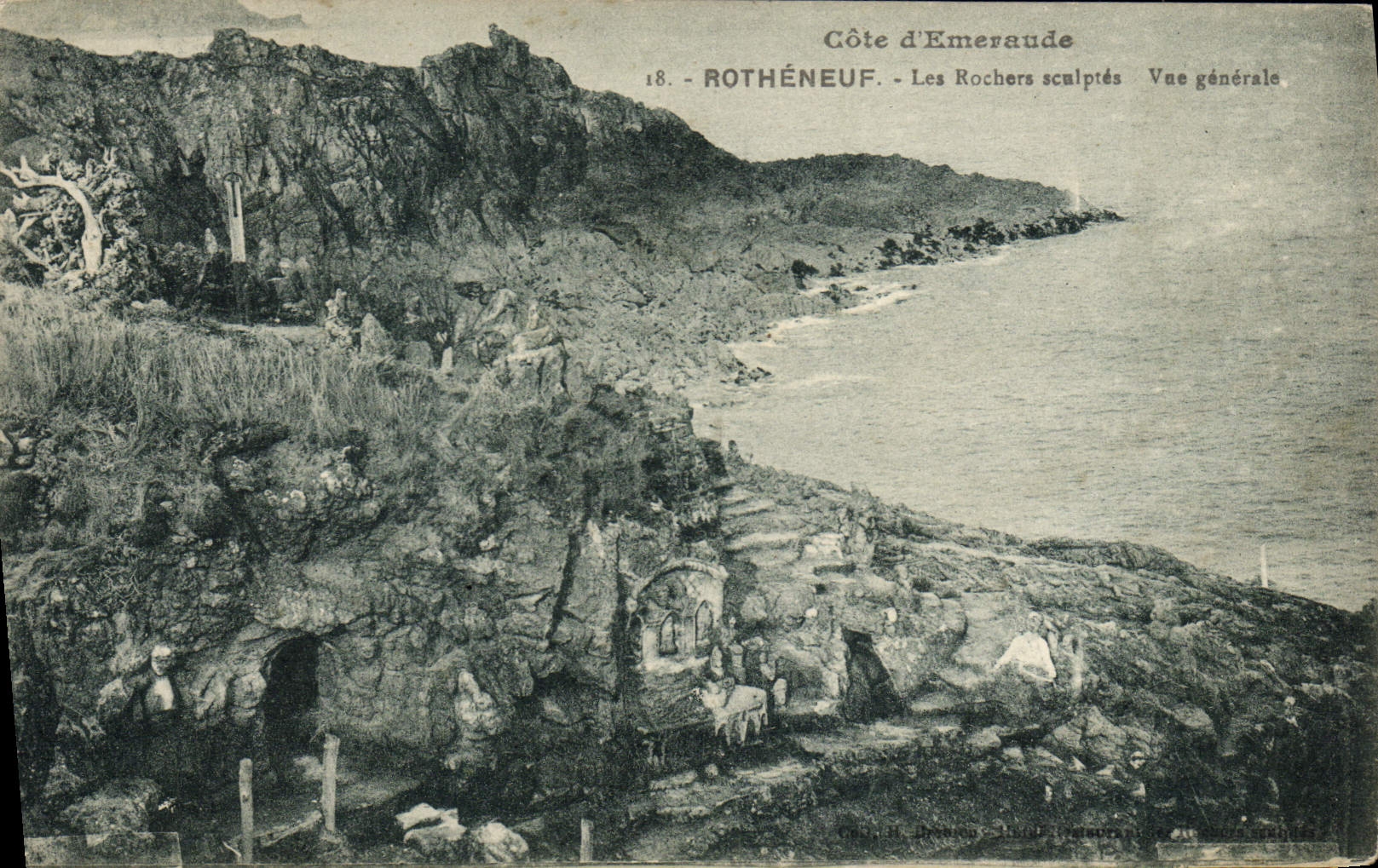 CPA Rotheneuf Les Rochers Sculptes Vue Generale