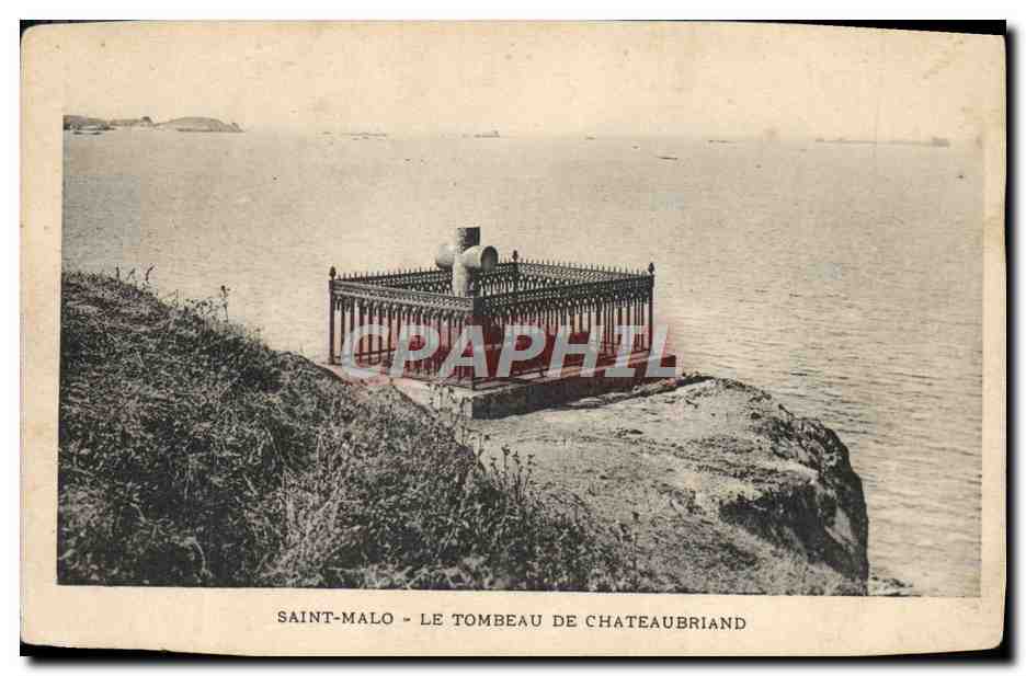 CPA Vue Generale De Saint Malo Tombeau de Chateaubriand — Verso