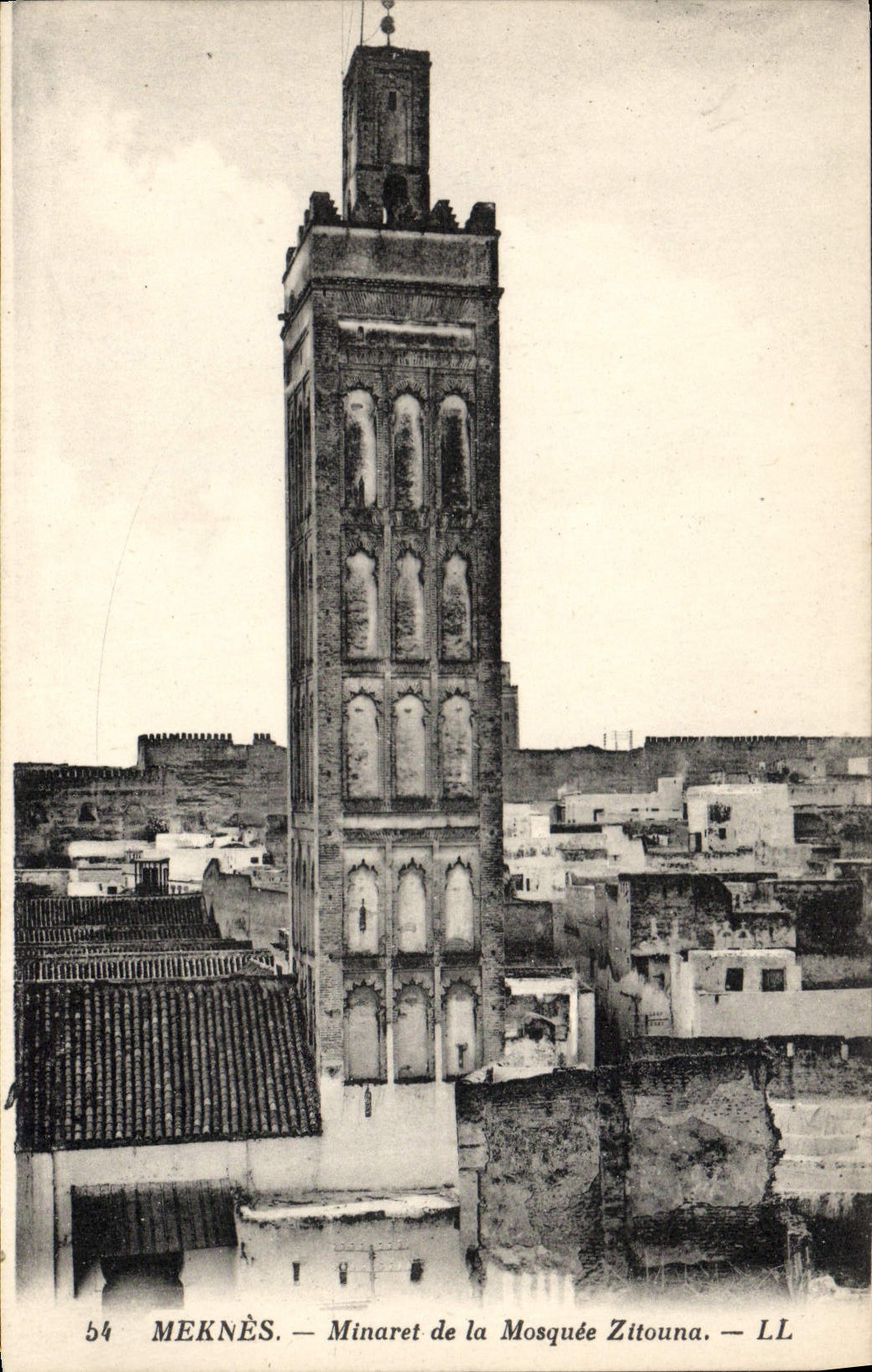CPA Meknes Minaret de Mosquee Zitouna