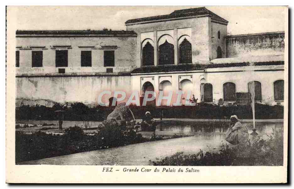 CPA Fez Grande Cour du Palais Du Sultan
