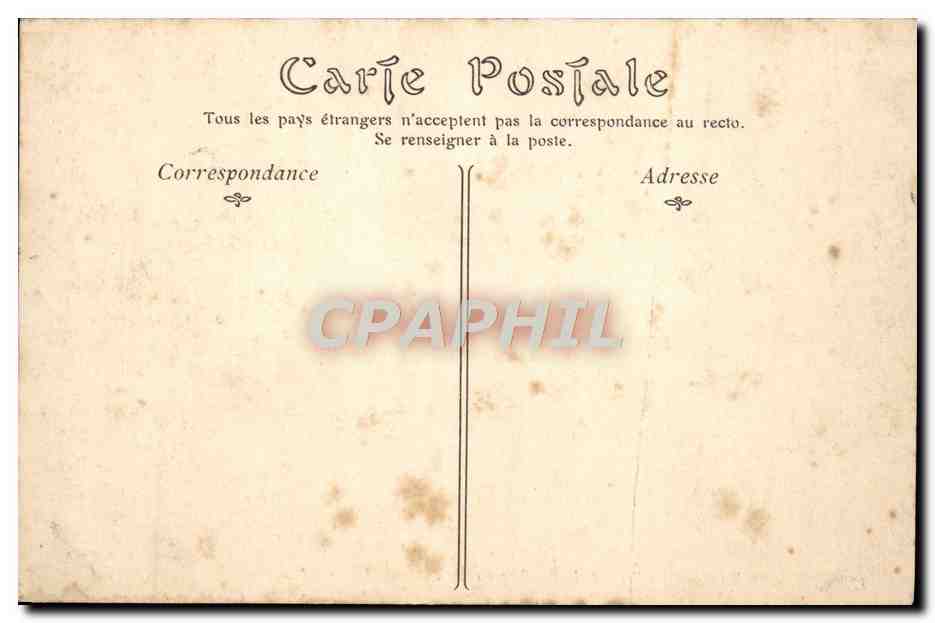 CPA Oran La Place de la Repulique et la Fontaine Aucour — Rückseite