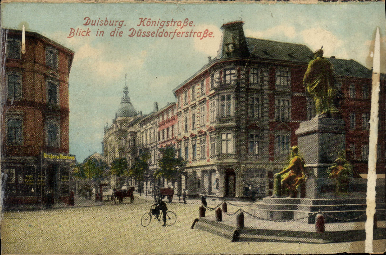 CPA Duisburg Konigstrasse Blick in die Dusseldorferstrasse