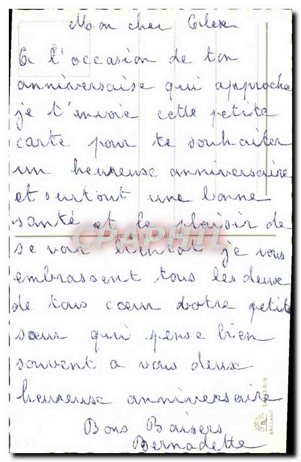 CPA Fantaisie Fleurs — Verso