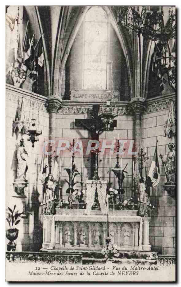 CPA Nevers Chapelle de Saint Gildard Vue Du Maitre Autel Maison mere des soeurs de la Charite