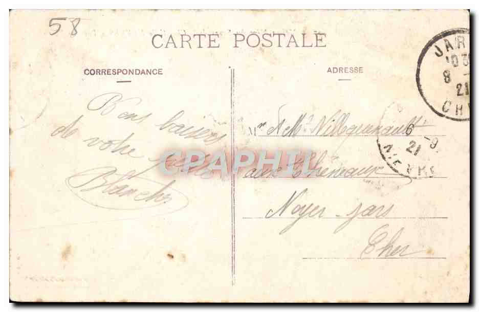 CPA Nevers Pavillon Maison Mere des Soeur de la Charite Pavillon Bernadette — Rückseite