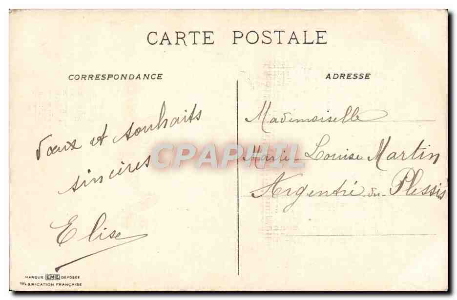CPA Bonne annee — Rückseite