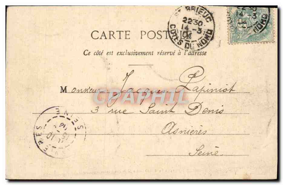 St-Malo - Le Môle des Noires — Côte d'Émeraude, éditeur Ranel, n°34 — Verso