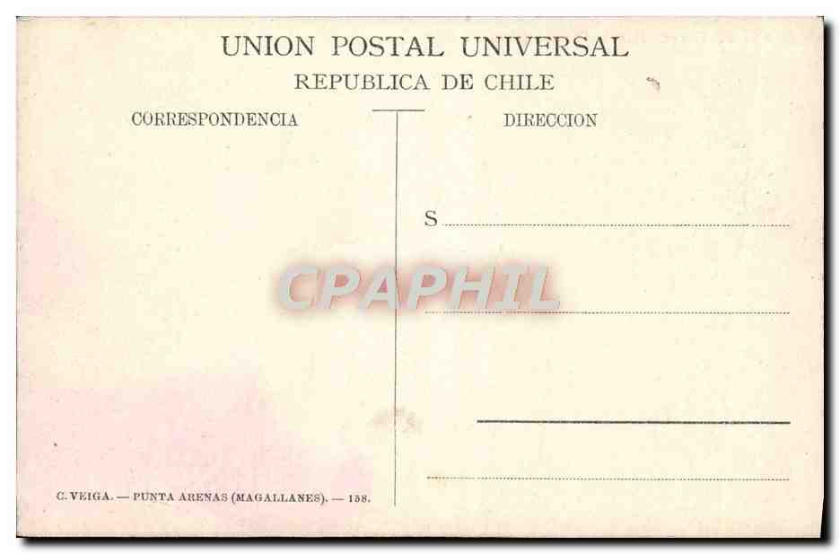 CPA Muelle de Carga Punta Arenas Magallanes Chili — Rückseite