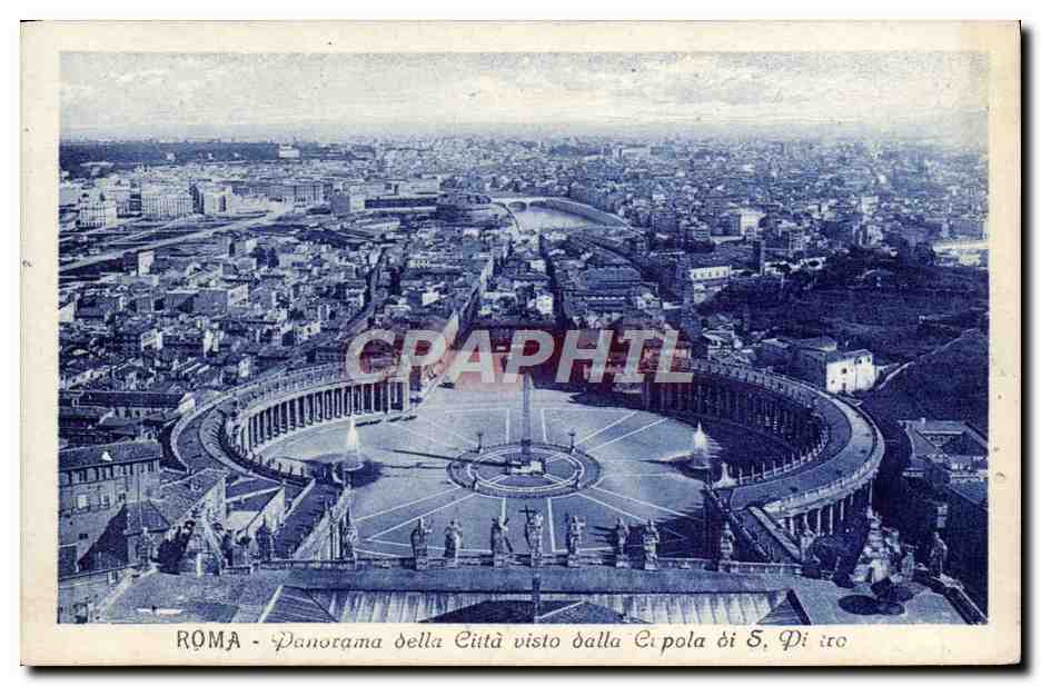 CPA Roma Panorama Della Cita Visto dalla Copola di S Pietro