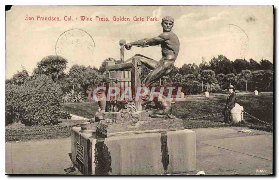 CPA San Francisco Cal Wine Press Golden Gate Park