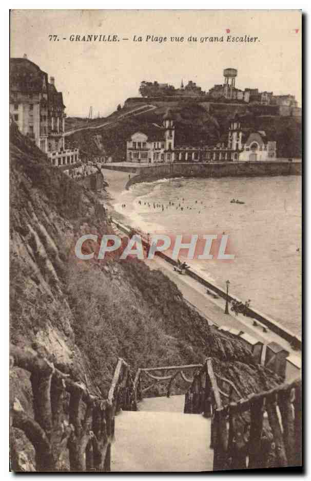 Granville — La Plage vue du grand Escalier — Edition A. Bennard - Photo Degraët