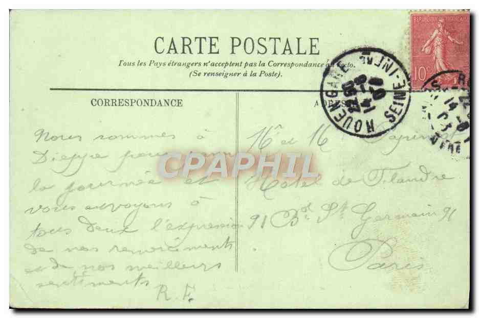 CPA Dieppe La Tamise Dans I'Avant Port Bateaux  — Verso