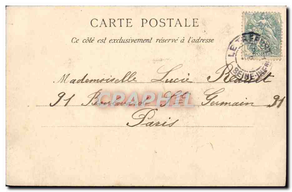 CPA La Normandie Le Treport Le Casino Et La Jetee Bateaux — Rückseite