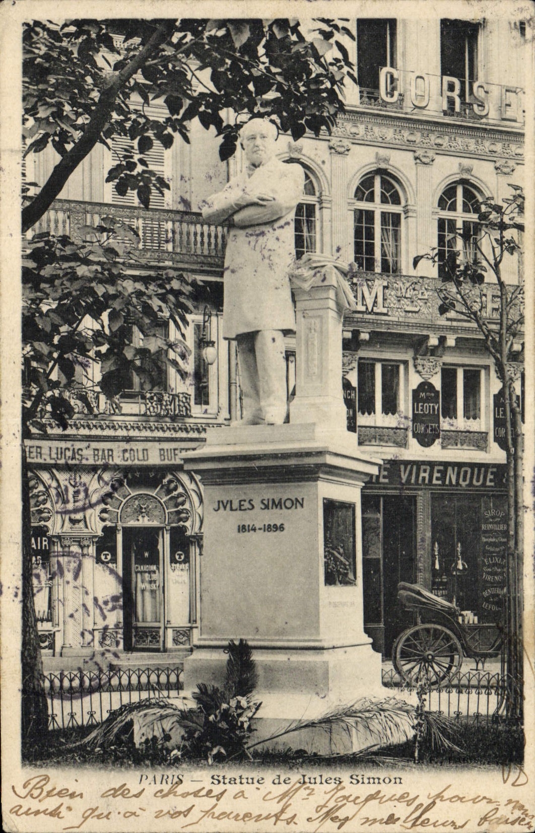 CPA Paris Statue De Jules Simon 