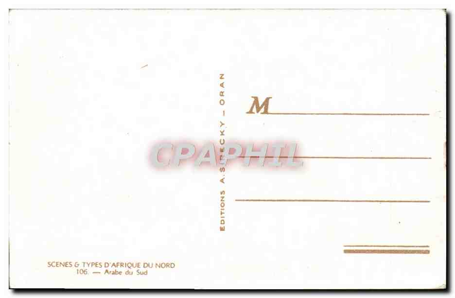 Arabe du Sud — Éditions A. Sirecky - Oran, n°106 — Back
