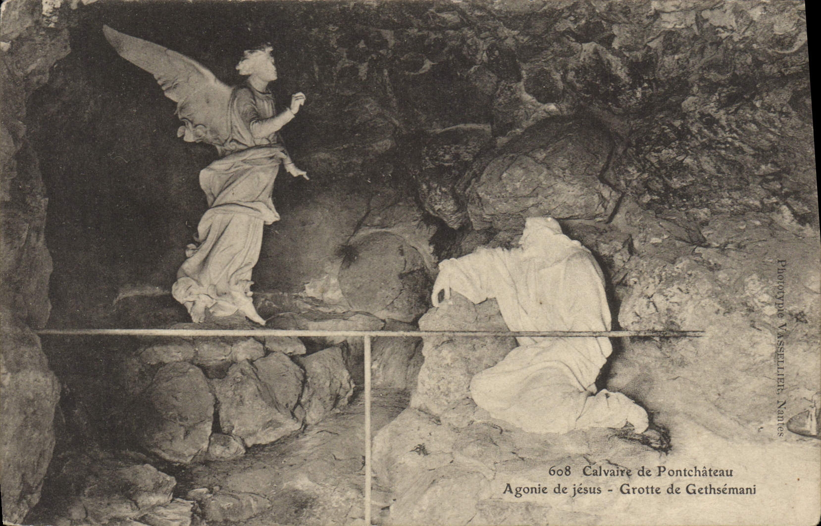 Agonie de Jésus — Grotte de Gethsémané — Calvaire de Pontchâteau — Phototypie Vassellier, Nantes