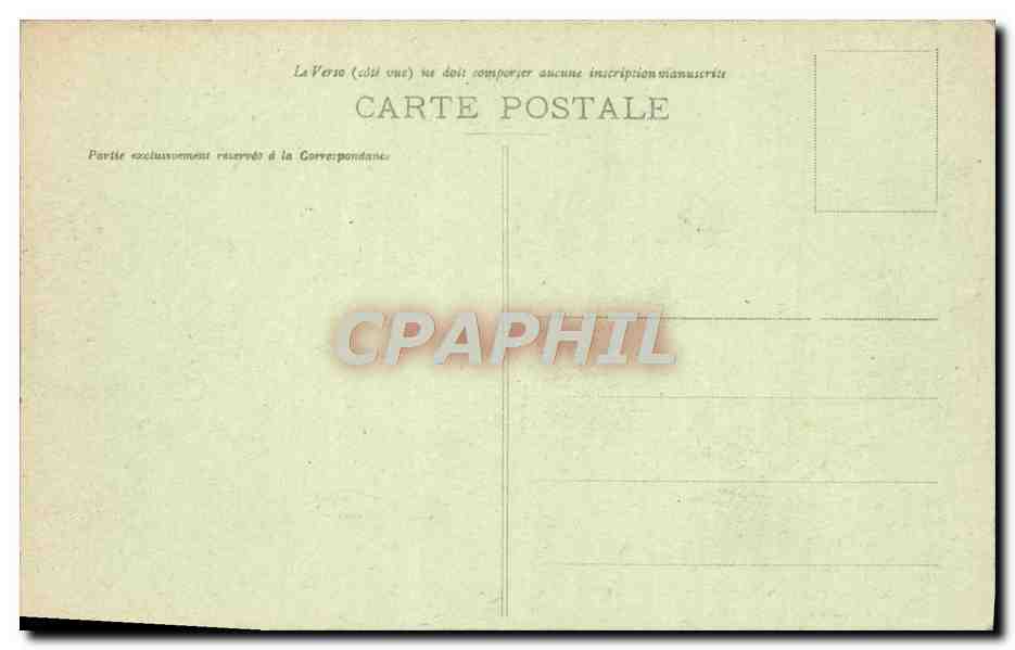 Palacio de Fontainebleau — Habitación de Napoleón I — Tarjeta postal antigua n°69 — Reverso