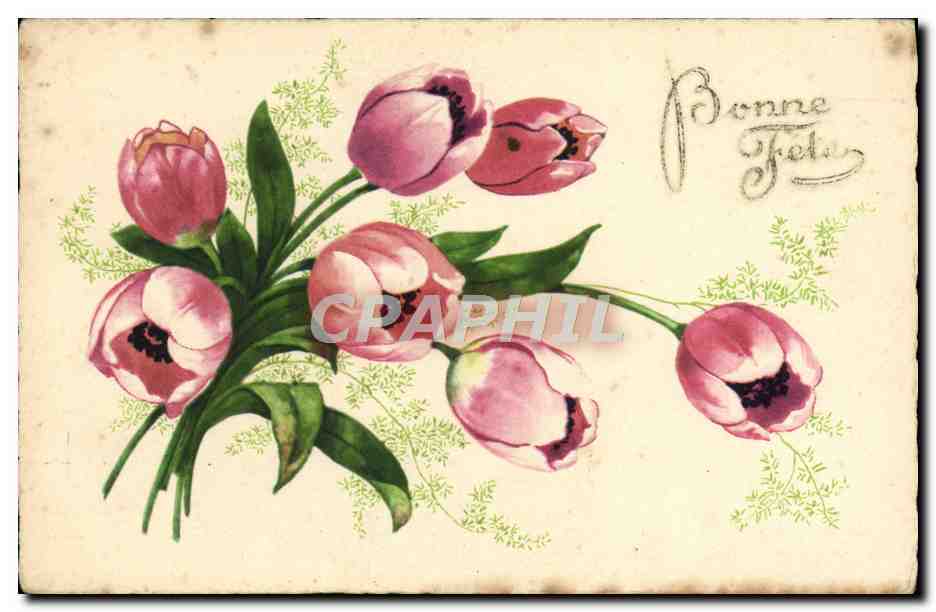 CPA Bonne Fete Fleurs