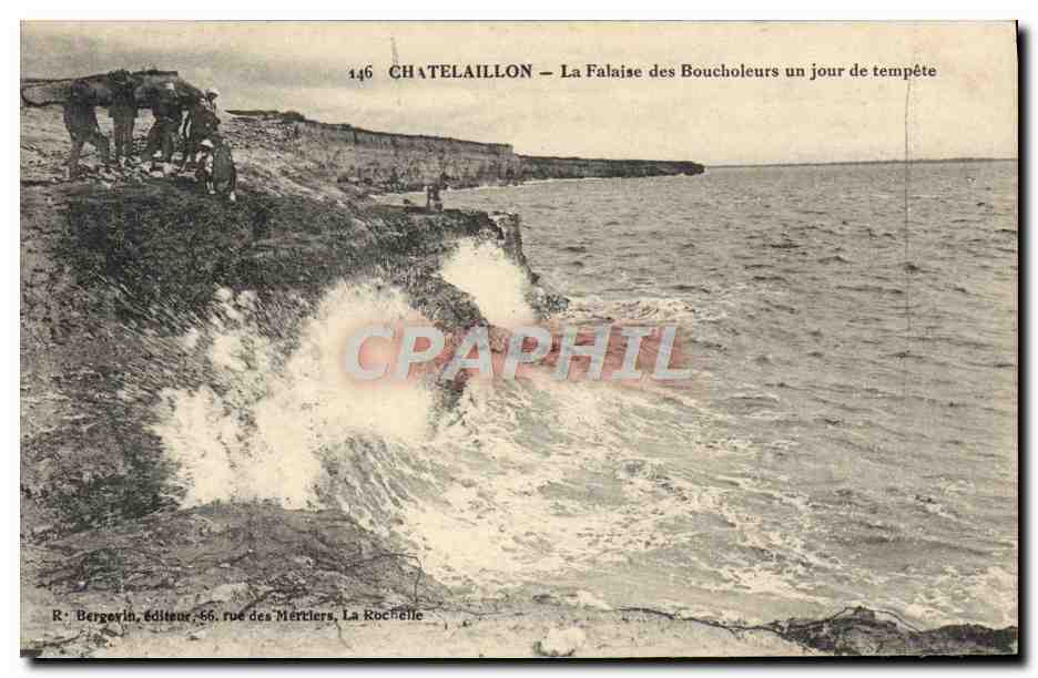 CPA Chatelaillon La Falaise Des Boucholeurs Un Jour De Tempete