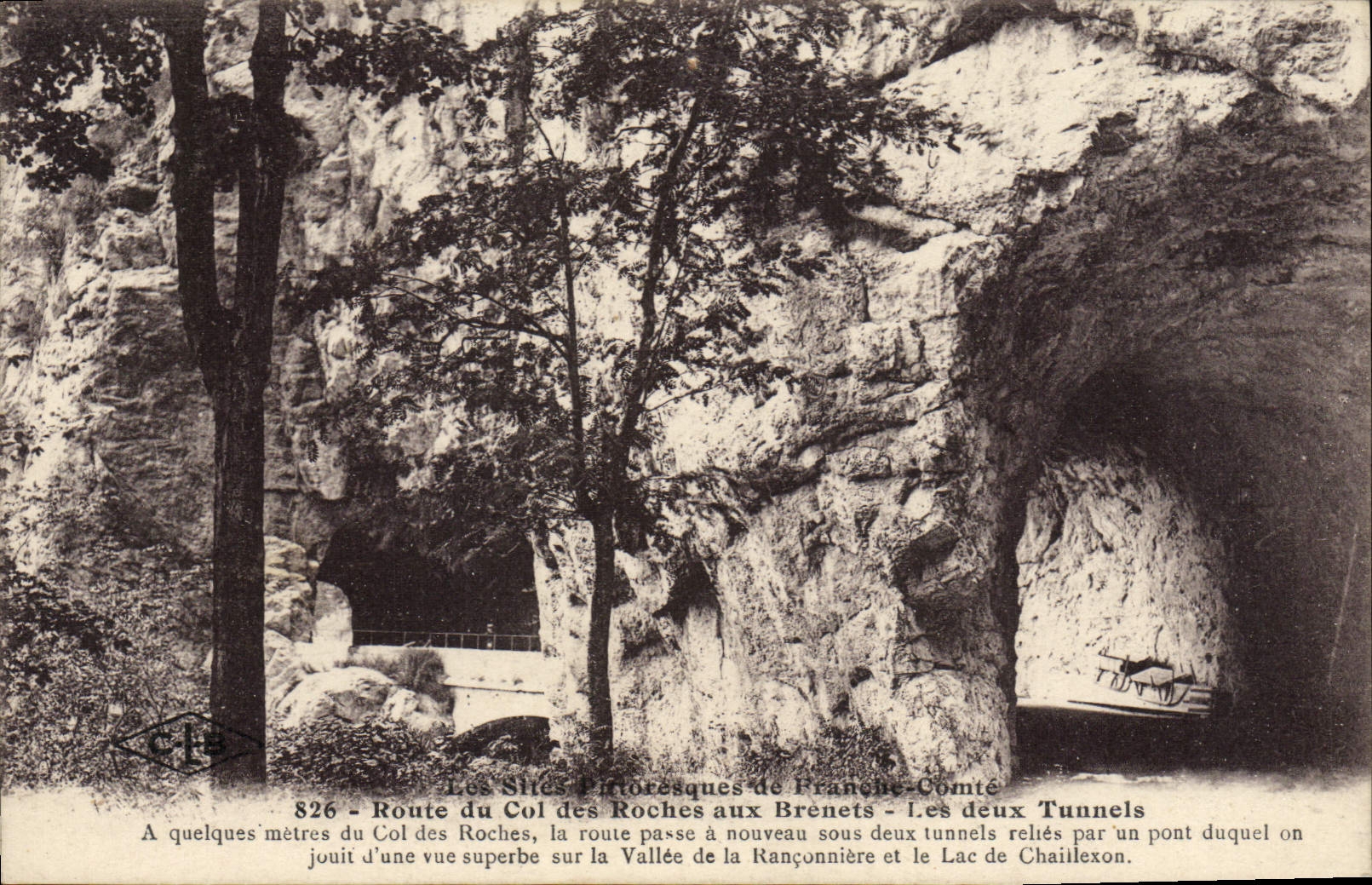 Die malerischen Orte der Franche-Comté — Route des Col des Roches zu den Brenets — Die beiden Tunnel — n°826