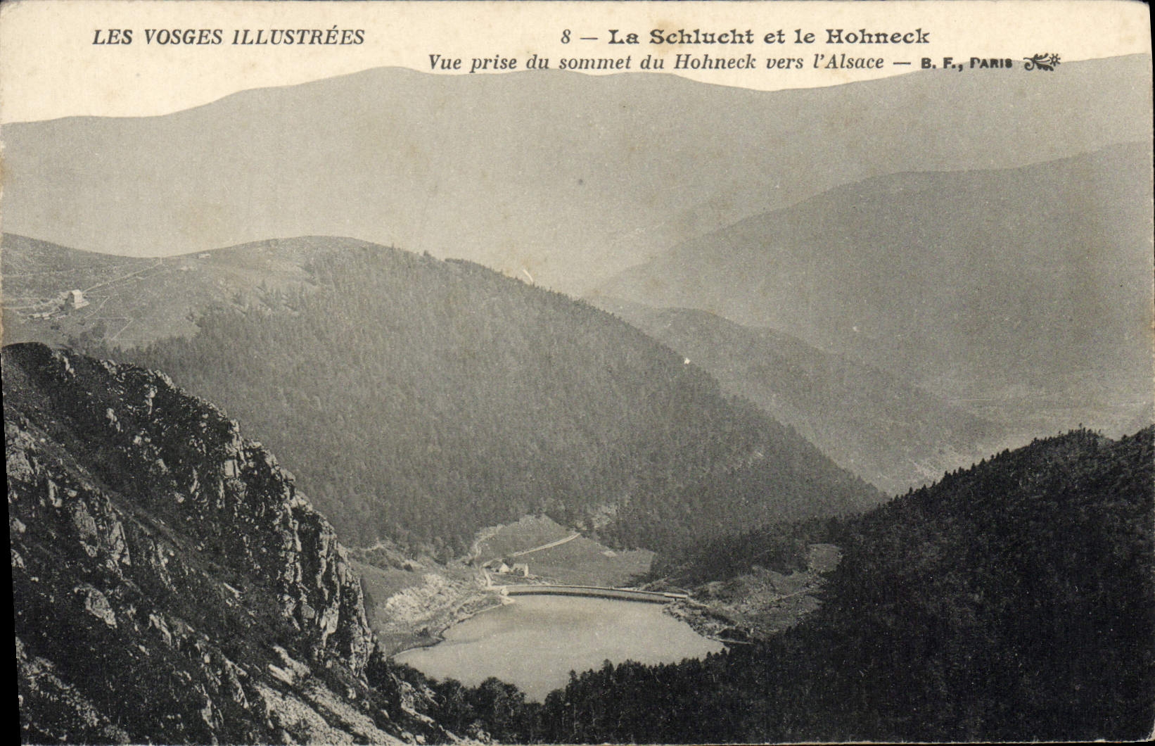 Les Vosges Illustrées — Vue prise du sommet du Hohneck vers l’Alsace — B.F., Paris