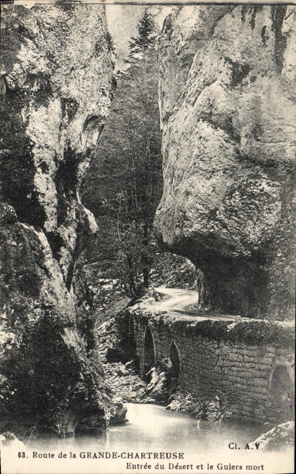 Entrée du Désert et le Guiers mort — Route de la Grande-Chartreuse — Cl.A.V. n°63