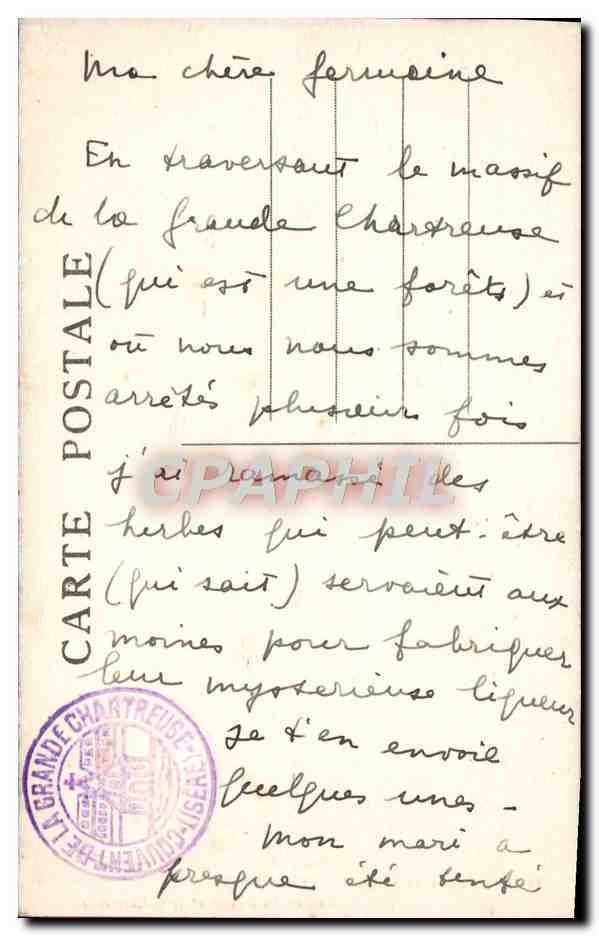 Entrée du Désert et le Guiers mort — Route de la Grande-Chartreuse — Cl.A.V. n°63 — Verso
