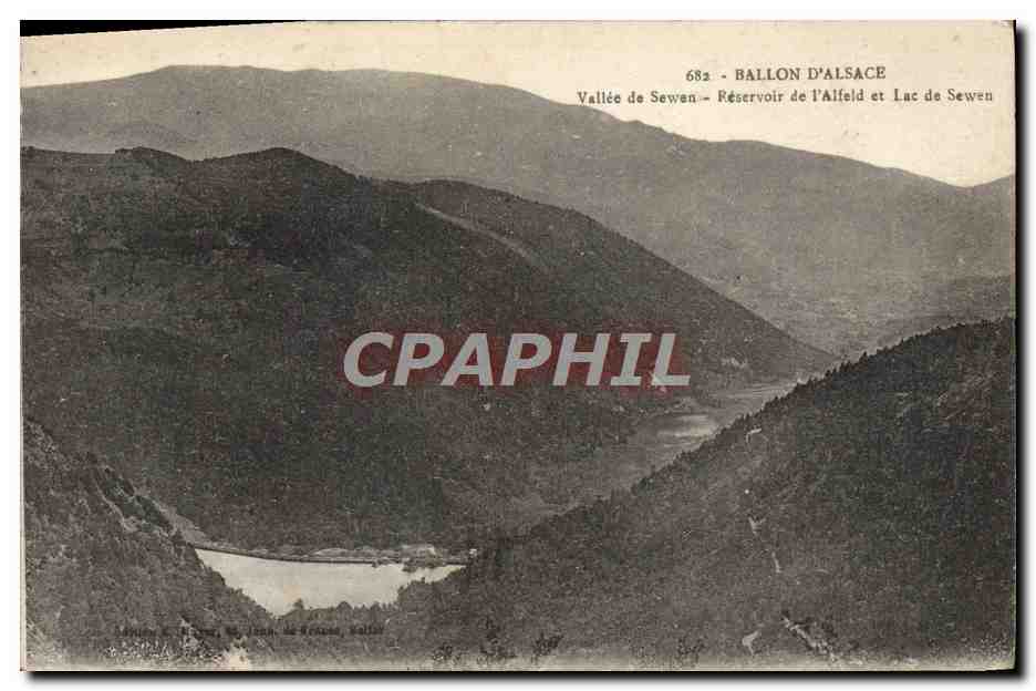 CPA Ballon D'Alsace Vallee De Sewen Reservoir de l'Alfeld et lac de Sewen