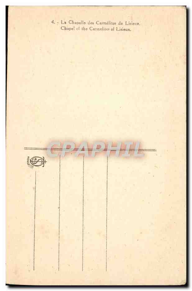 CPA La Chapelle Des Carmelites De Lisieux — Rückseite