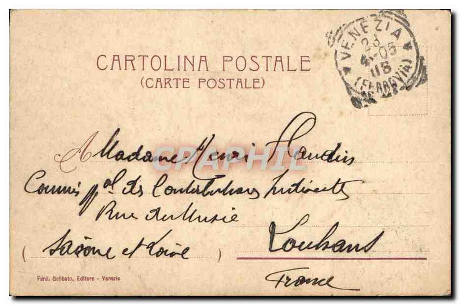 CPA Venezia Piazzetta S Marco  — Rückseite