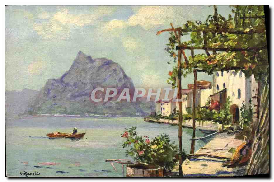 CPA Gandria Lac de Lugano et le San Salvatore