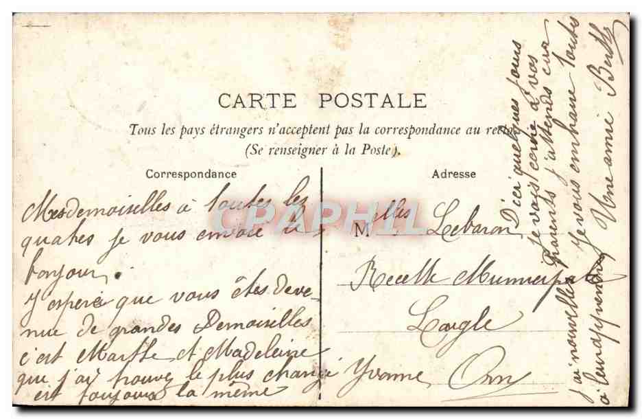FALAISE — Souvenir — Librairie Blin, Falaise — Verso
