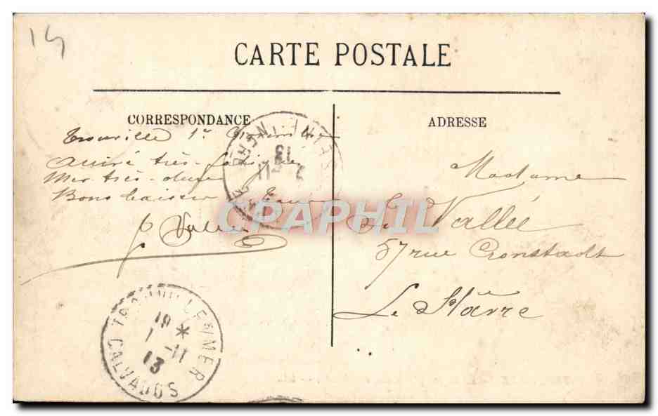 CPA Trouville Le Casino — Rückseite