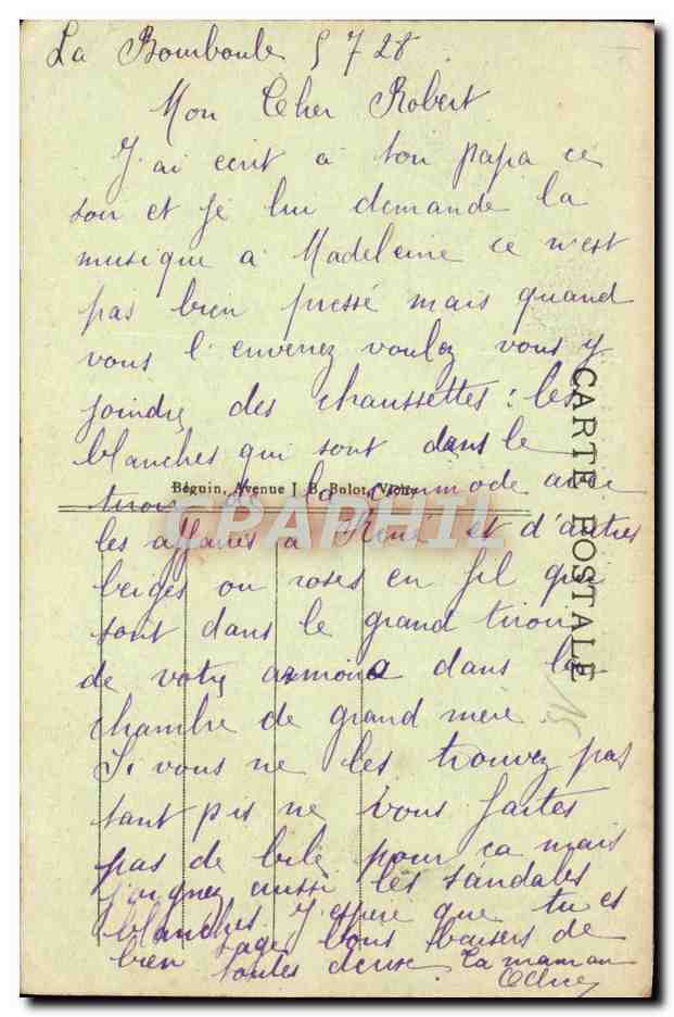 CPA La Bourboule Vue Generale La Banne D'Ordenche et le Puy Gros — Rückseite