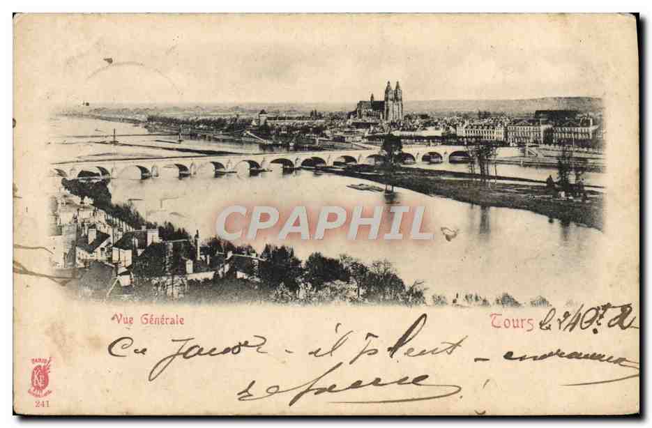 CPA Vue Generale Tours