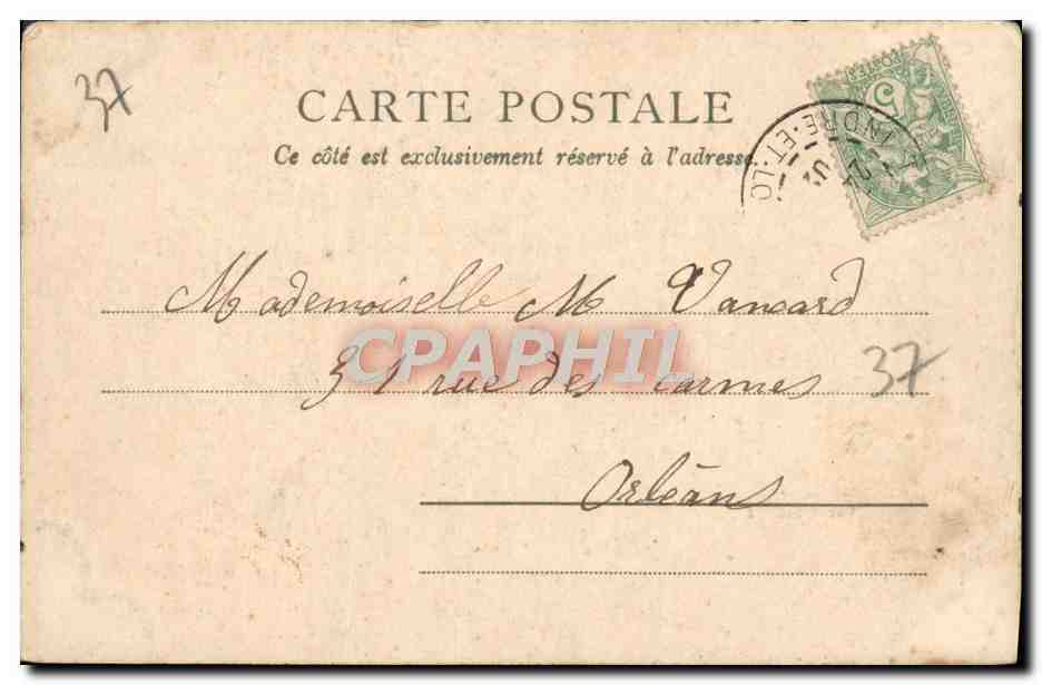 CPA Vue Generale Tours — Rückseite