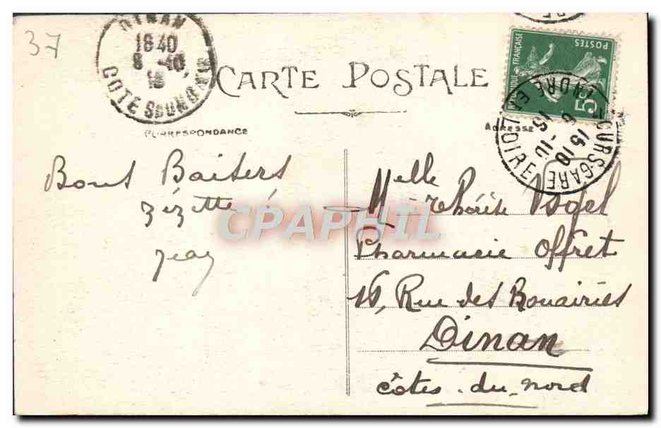 CPA Tours La Vue Generale Et La Loire — Verso