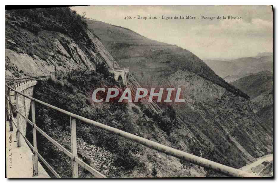 Dauphiné - Ligne de La Mûre - Passage de la Rivoire — Cliché A. V. — n° 490
