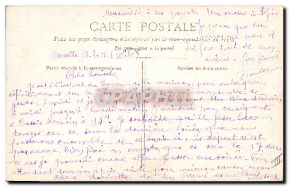 La bravoure de nos fusiliers marins — Boulanger — Gloria 133 — Reverso