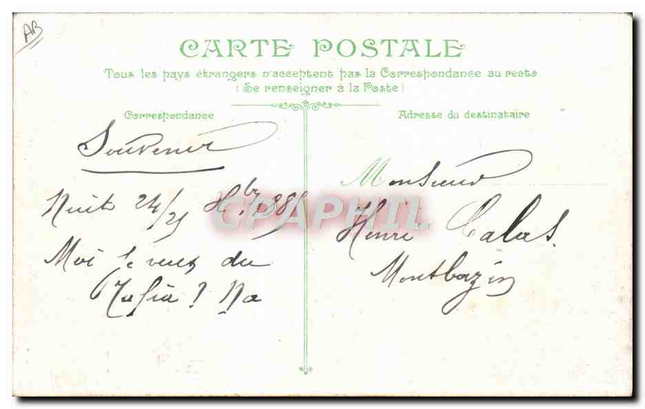 CPA Bateau La vie du marin Joyeux permissionnaires  — Verso