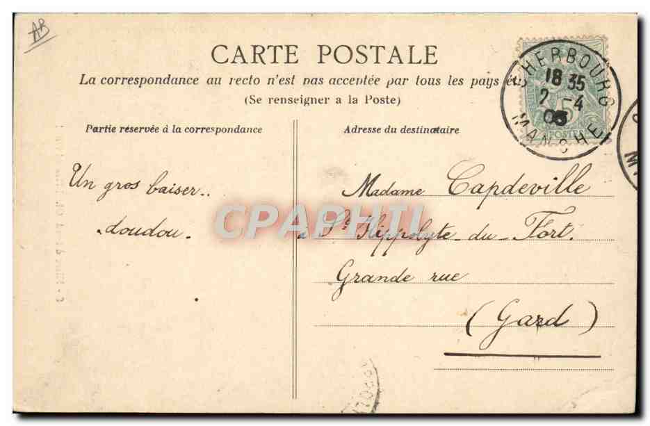 CPA Bateau Marins Hisse a bord  — Verso
