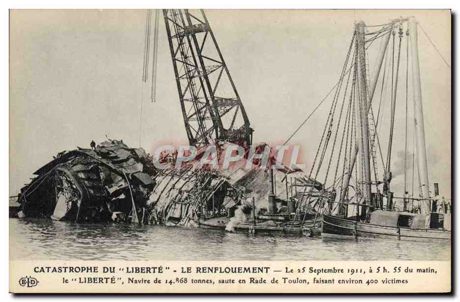 Catastrophe du "Liberté" — Le renflouement — E. Le Doleÿ, Paris