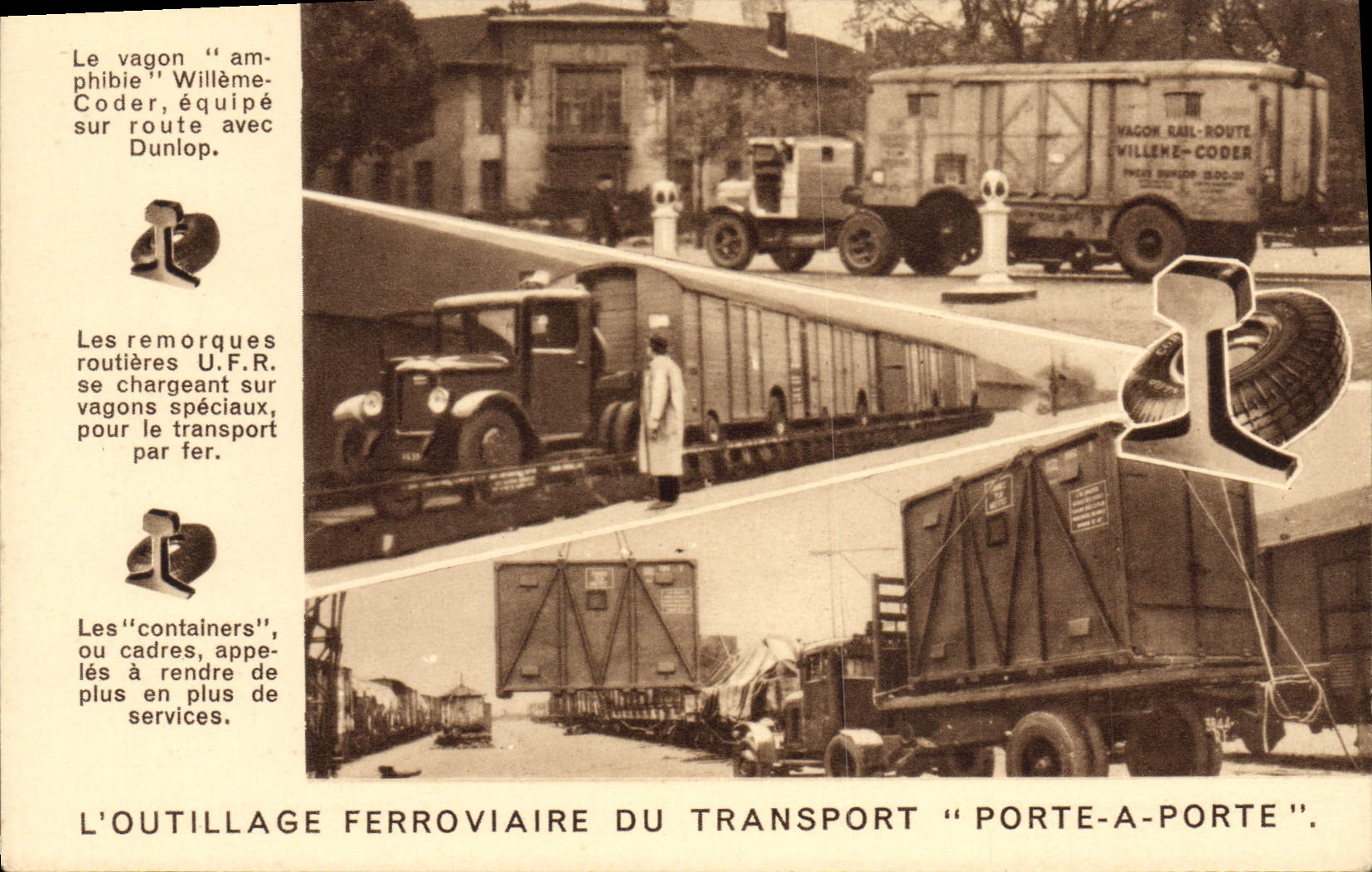 CPA Train L'outillage ferroviaire du transport Porte a porte PLM