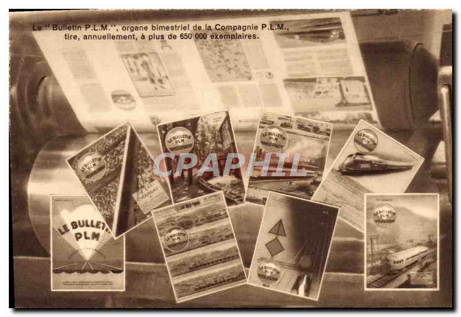 CPA Train Le bulletin PLM organe trimestriel de la compagnie PLM 